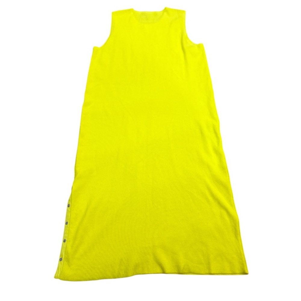 Lauren Ralph Lauren Cotton‎ Jersey Knit Sleeveless Midi Dress In Yellow Size XL